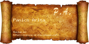 Panics Arita névjegykártya